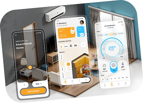 Android app development services mockup