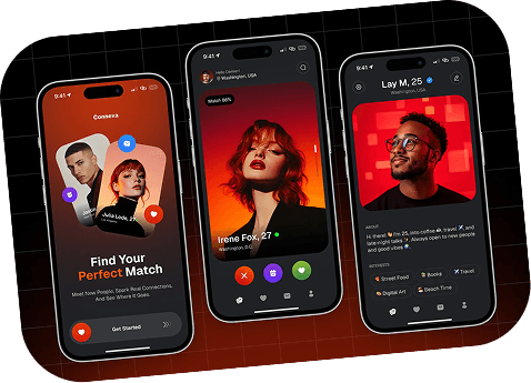 Hybrid app development services mockup